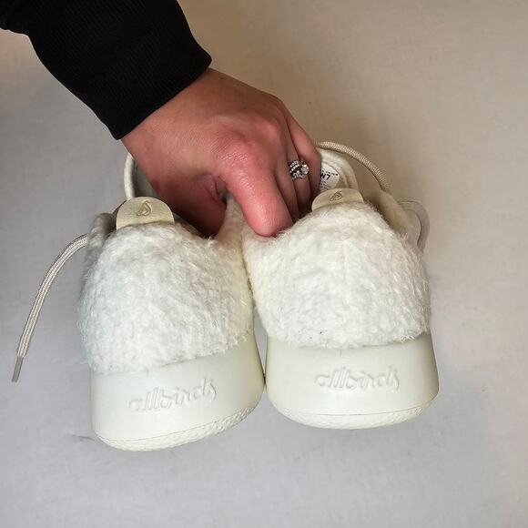 Allbirds WRF Wool Runner Fluffs White Running Shoes Women's Size 7 - Picture 7 of 8